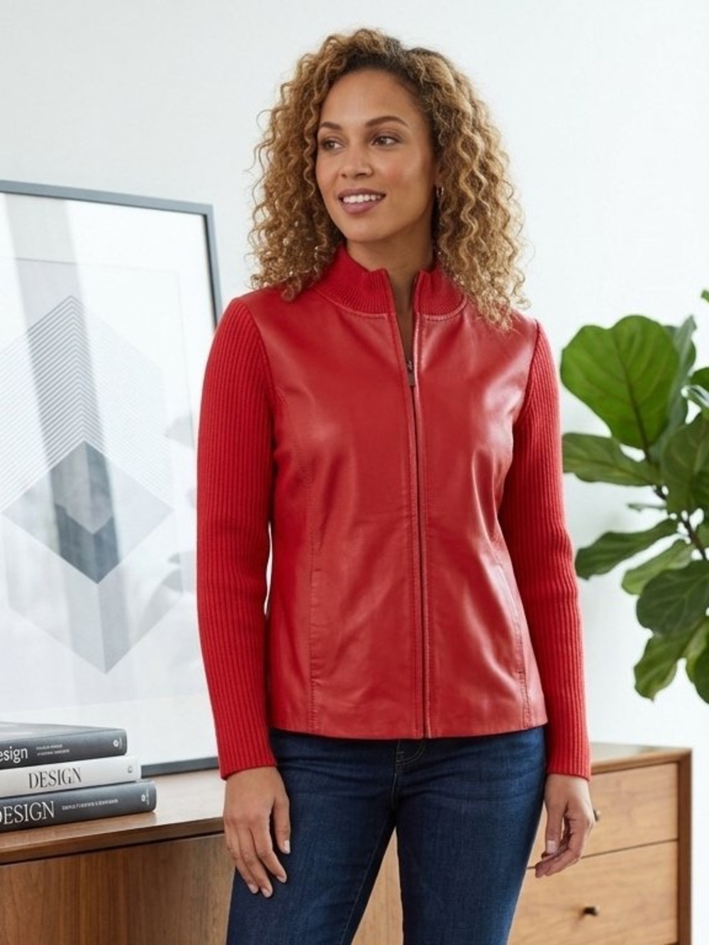 Pendleton 100% Genuine Leather- Merino Wool Lined Zip Front Jacket (SP)